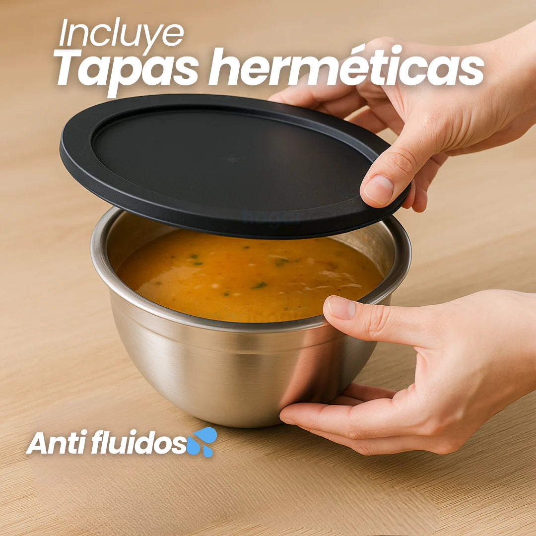 Set x5 Bowls con tapas herméticas