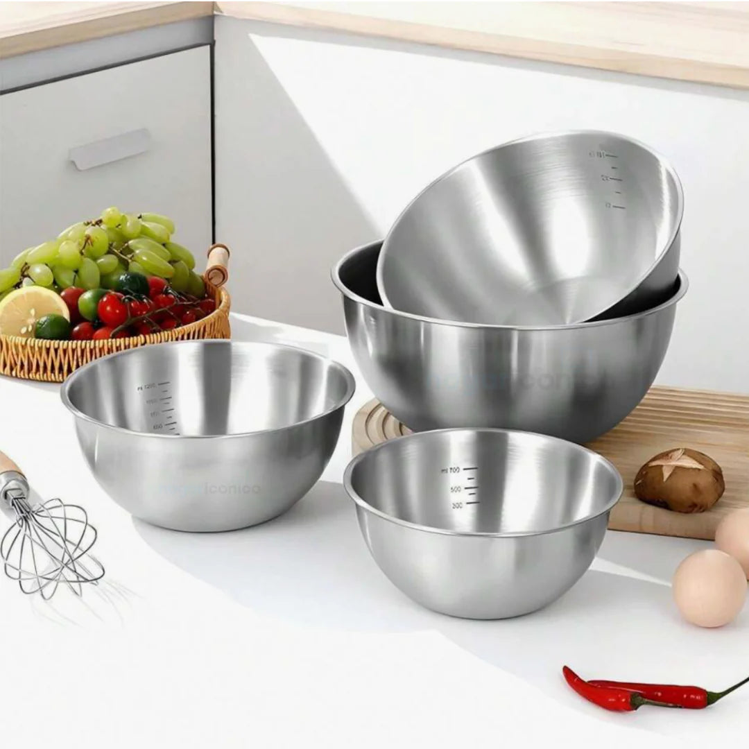 Set x5 Bowls en acero inoxidable