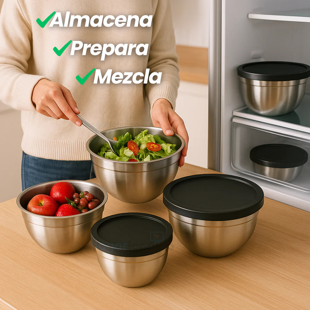 Set x5 Bowls con tapas herméticas