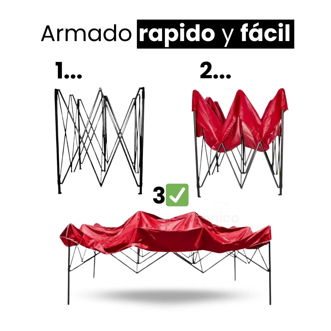 Carpa- Toldo 3x3 Metros Plegable