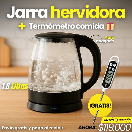 Jarra hervidora + 🎁Termómetro Comidas