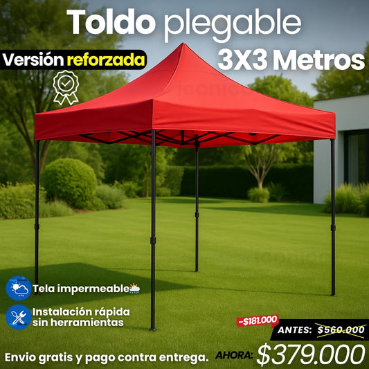 Carpa- Toldo 3x3 Metros Plegable